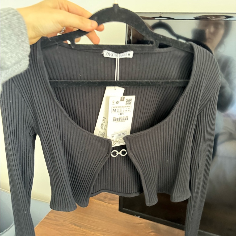 NWT Zara cropped cardigan size M